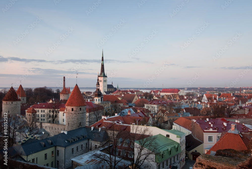 aerial view on Tallin in Estonia