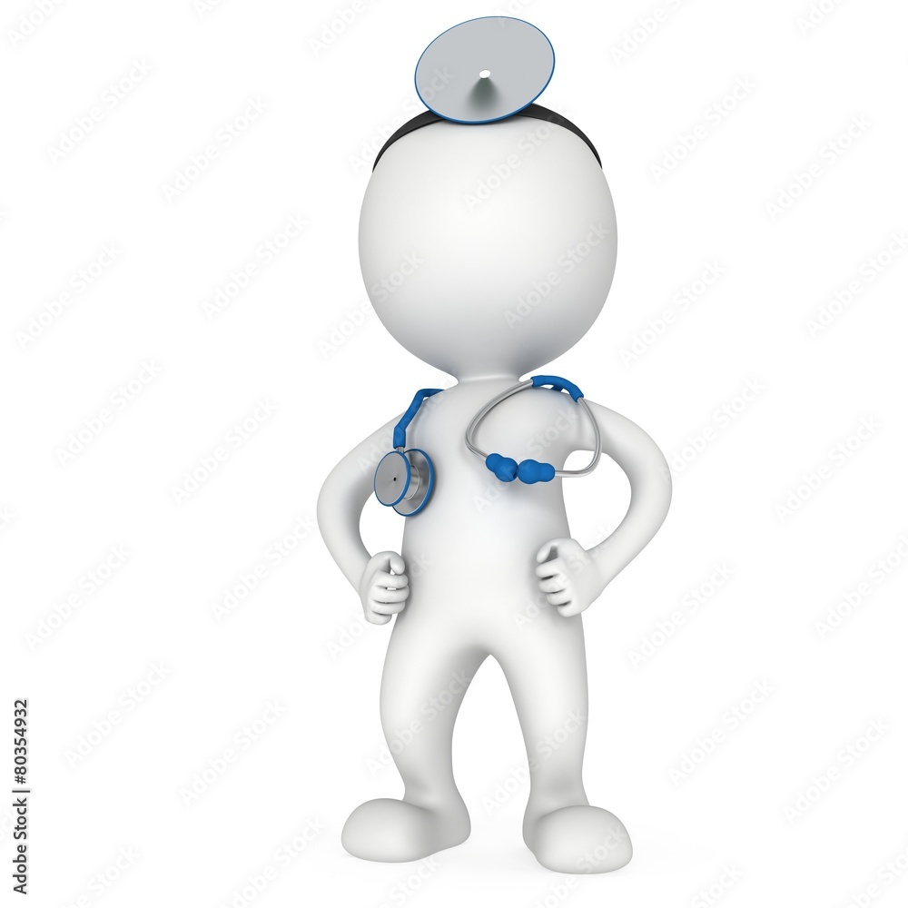 Doctor with a stethoscope and mirror. Doctor with a stethoscope and mirror.