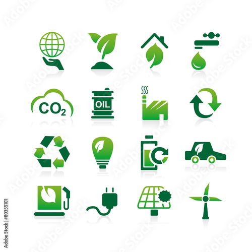 Green environment ECO icon