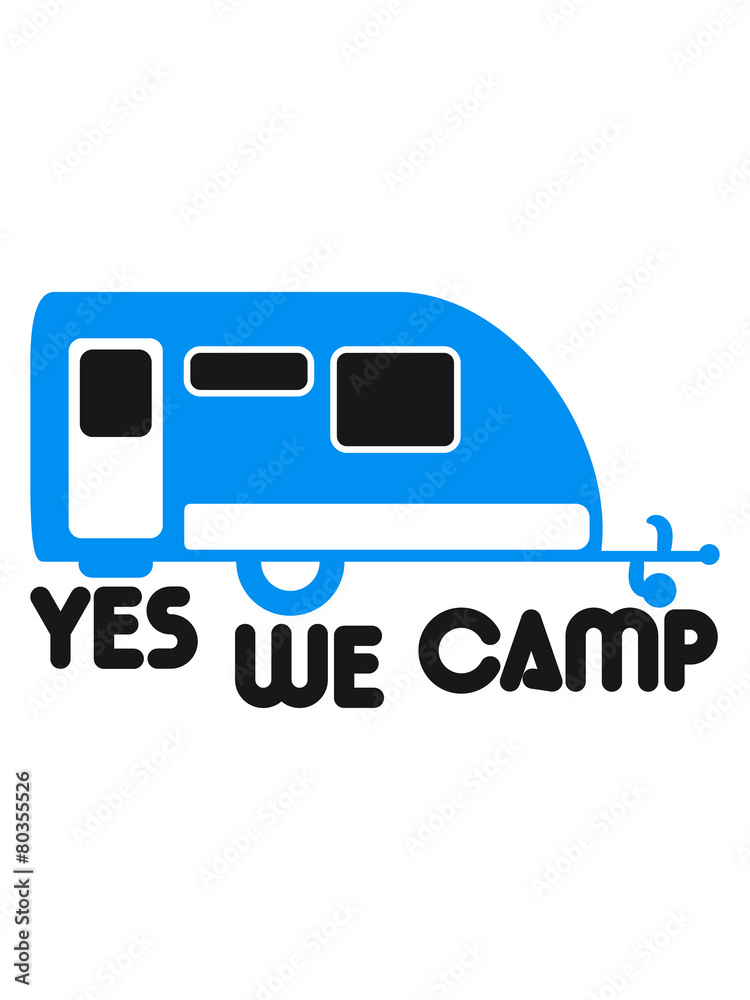 Camper Trailer Yes we camp icon logo Camper Trailer Yes we camp icon logo
