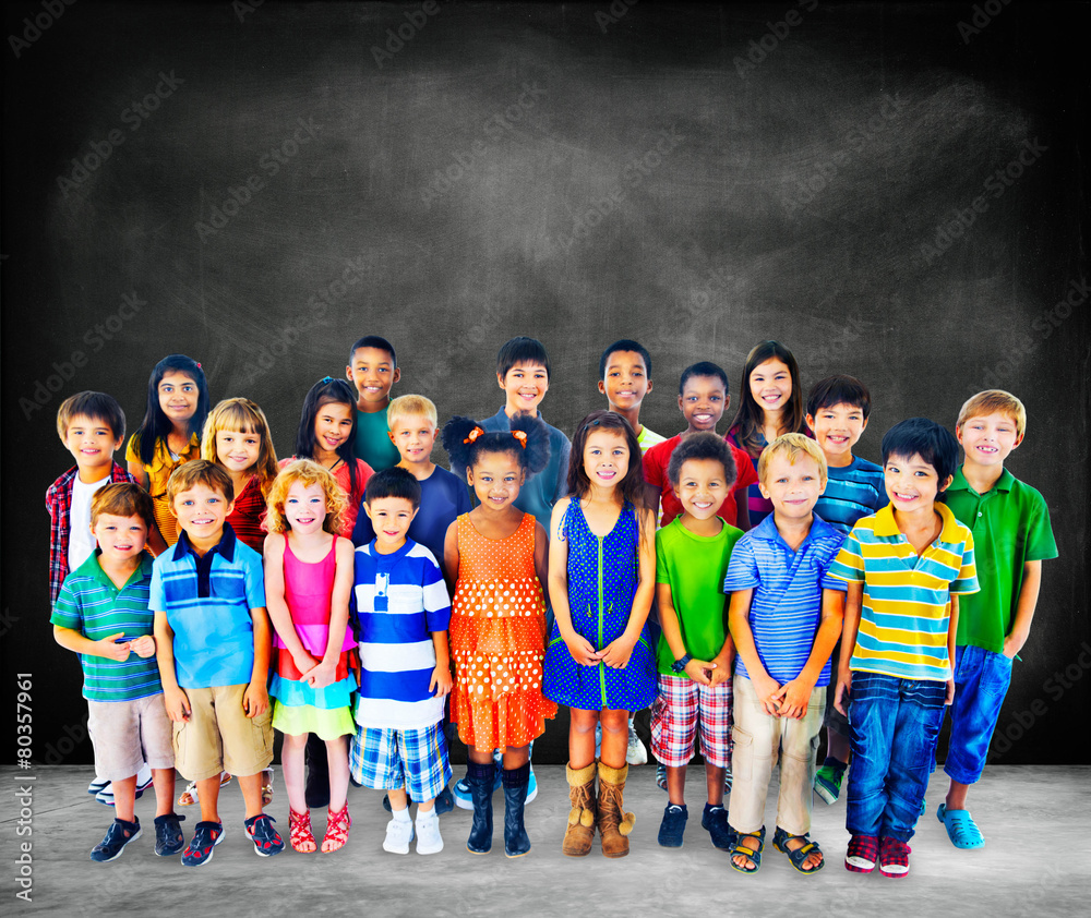 Obraz premium Kids Children Diversity Happiness Group Concept