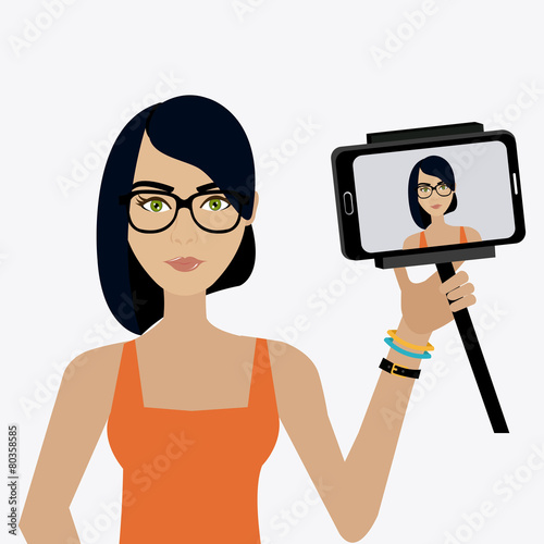 Selfie design, vector illustration.