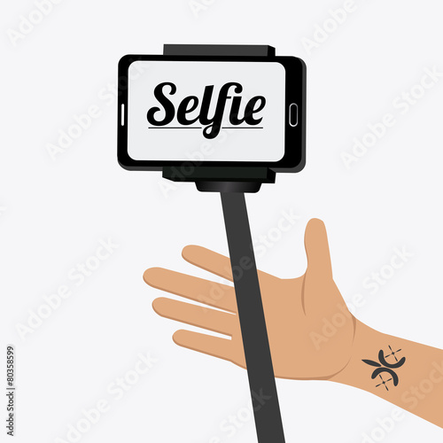 Selfie design, vector illustration.