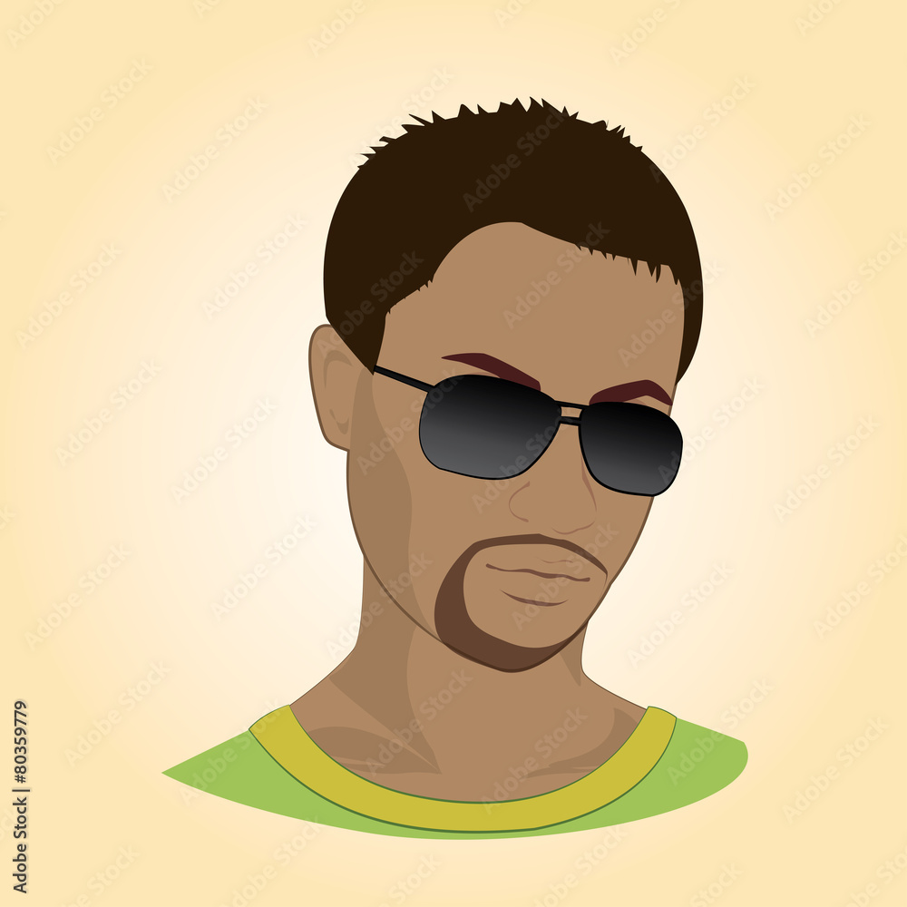 Vector illustration of a man with glasses. Vector illustration of a man with glasses.