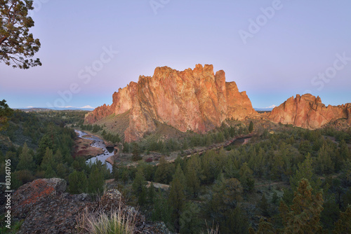 Smith Rock and Crooked River at sunrise