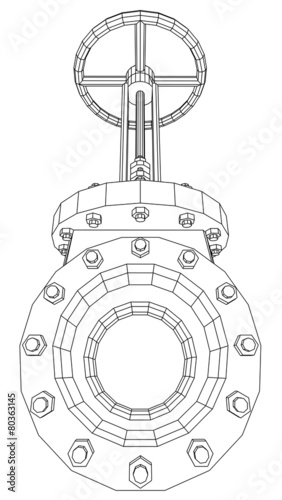 Vector industrial equipment oil and gas valve. EPS 10. Tracing