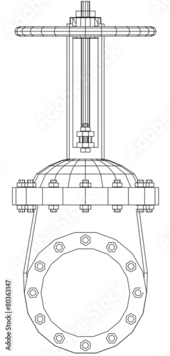 Vector industrial equipment oil and gas valve. EPS 10. Tracing