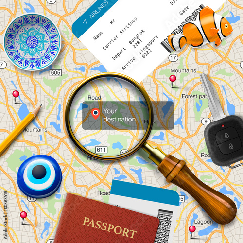 Travel concept. Navigation - You are here. International