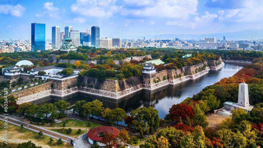 Naklejka premium Zamek w Osace