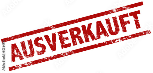 Stempel rot Ausverkauft Grunge