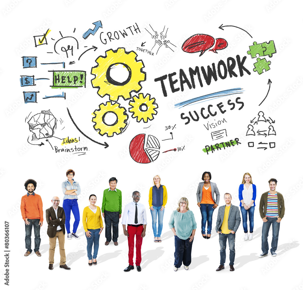 Teamwork Team Together Collaboration Diversity Group Concept Teamwork Team Together Collaboration Diversity Group Concept