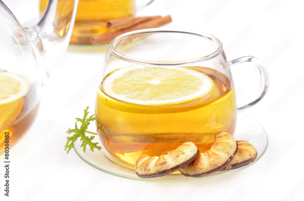 Glass rosehip tea with biscuits,cinnamon Isolated Glass rosehip tea with biscuits,cinnamon Isolated