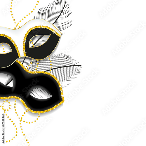 Background with black & white masks