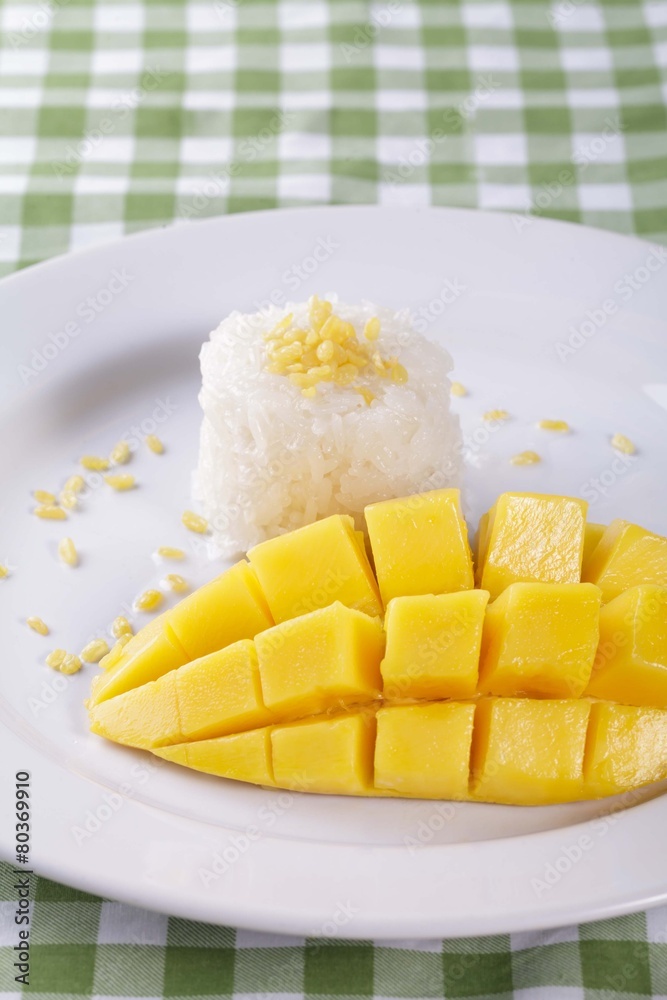 dessert sweet sticky rice with mango coconut milk dessert sweet sticky rice with mango coconut milk
