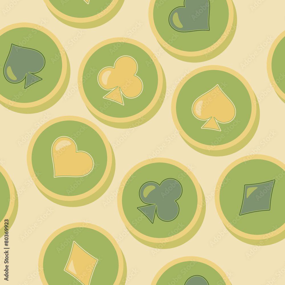 Seamless background with card suits Seamless background with card suits