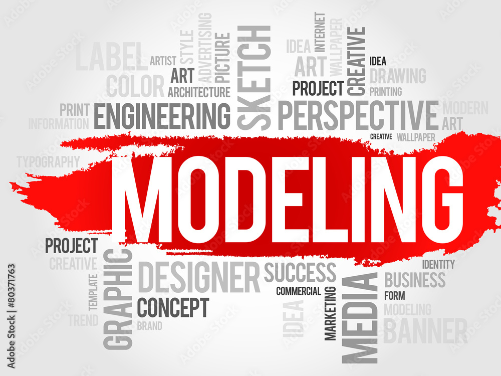 Fototapeta premium MODELING word cloud, business concept