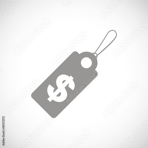 Dollar tag black icon