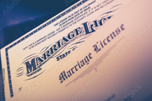 Marriage License Closeup