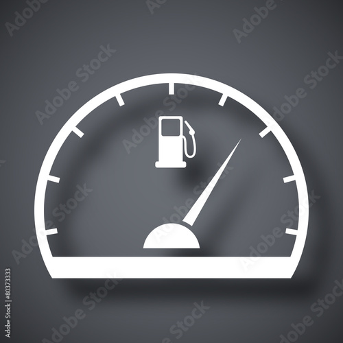 Fuel gauge icon, vector