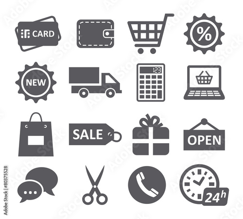 Shopping icons