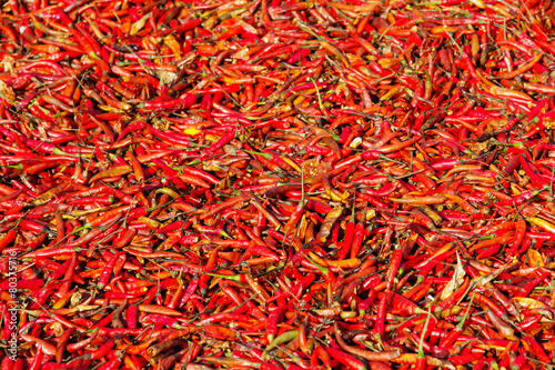 Dried Red Chilli Background