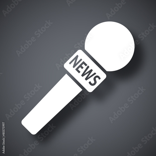 Vector news microphone icon
