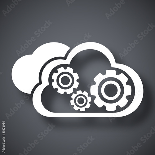 Vector cloud computing icon