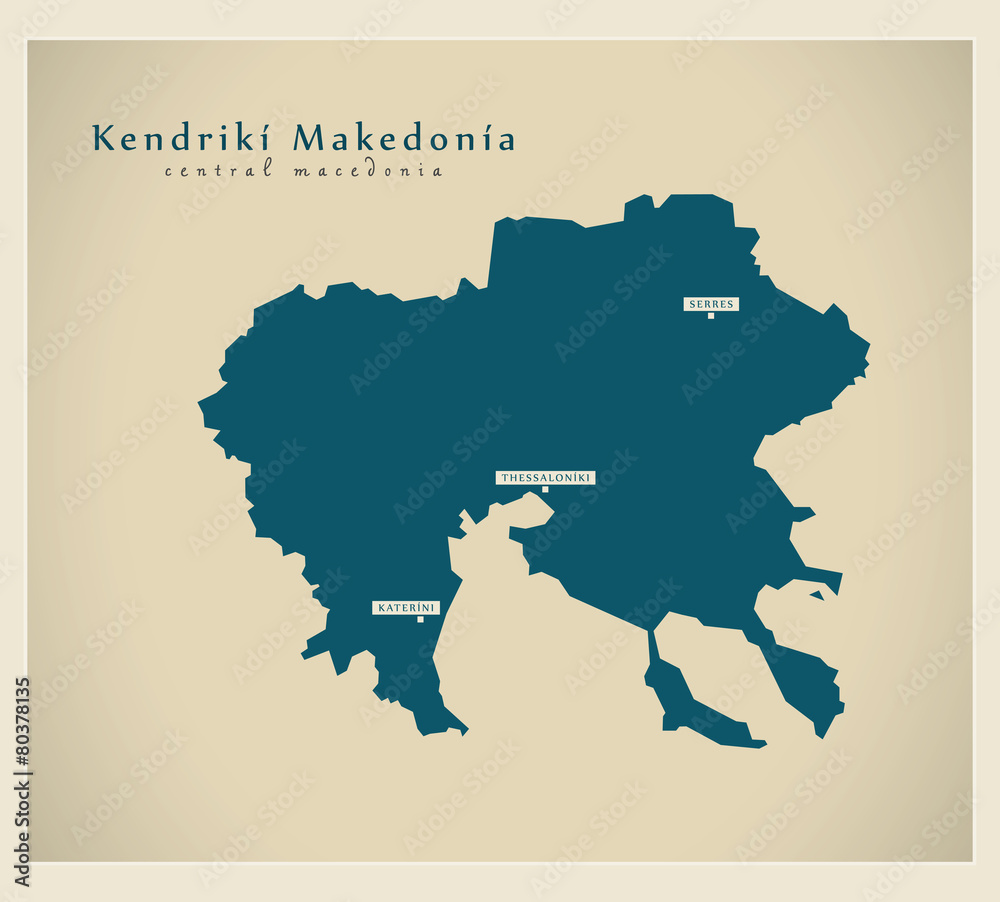 Modern Map - Kendriki Makedonia GR