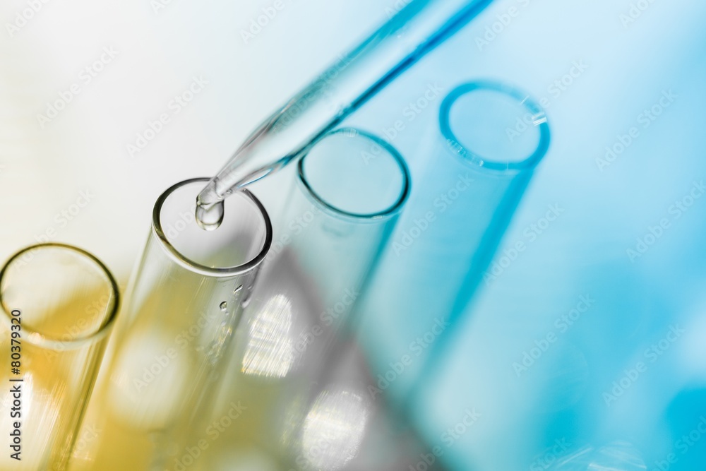 Test. Test tubes closeup.medical glassware Test. Test tubes closeup.medical glassware