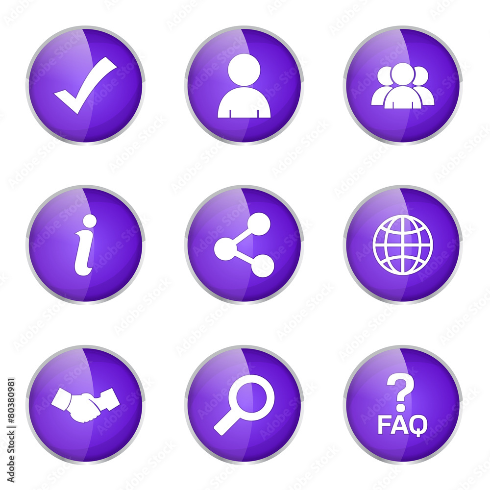 Web Internet Violet Vector Button Icon Design Set 2 Web Internet Violet Vector Button Icon Design Set 2