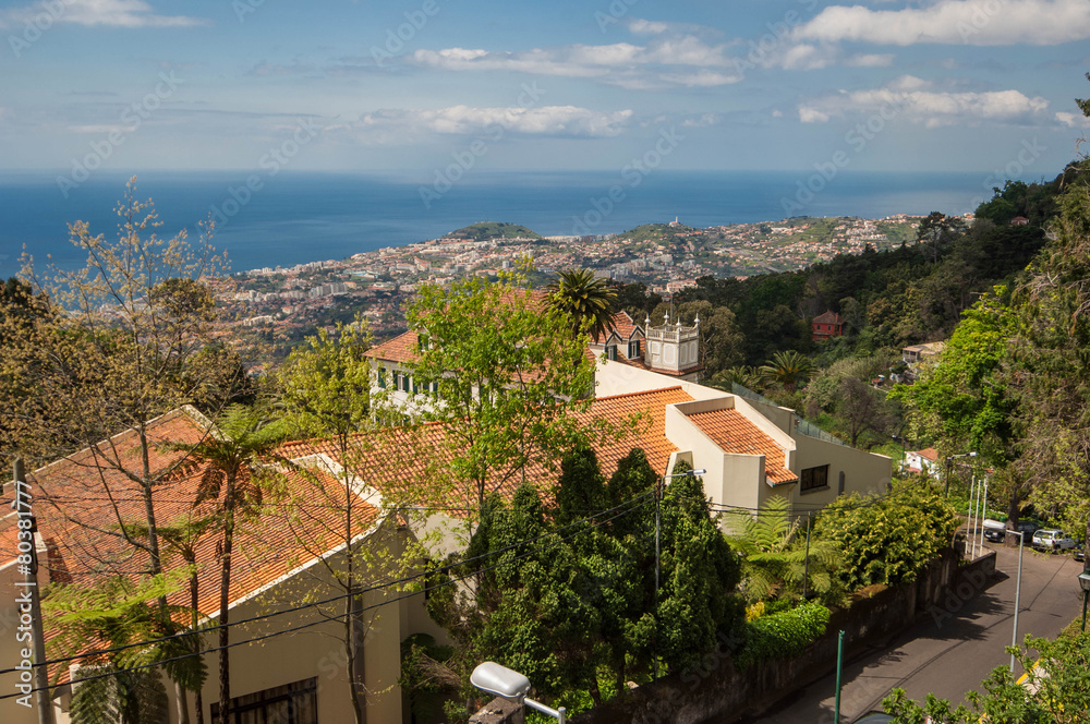 Rooftops of Funchal from Monte in Madeira