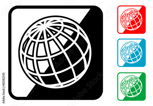Icono simbolo global en varios colores