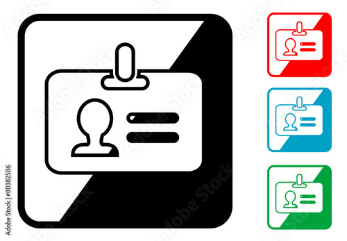 Icono simbolo identificacion en varios colores