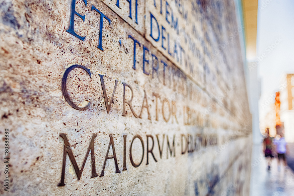 Obraz premium Latin inscriptions