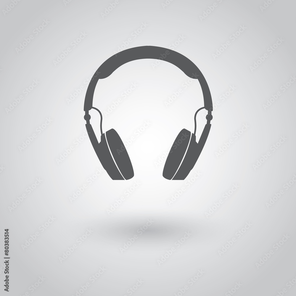 Modern headphones icon. Modern headphones icon.