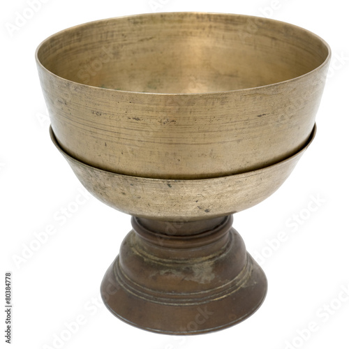 Antique brass bowl for asian special ceremony