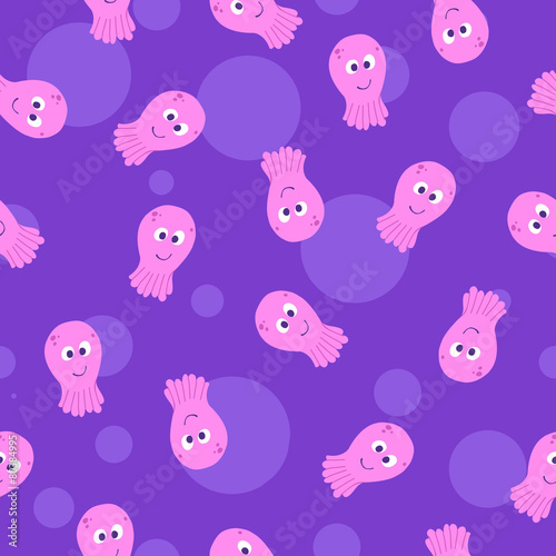 Pattern with octopuses