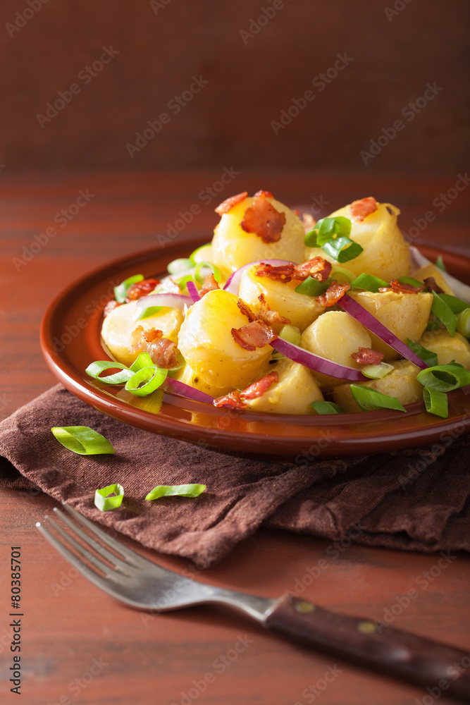 potato salad with bacon onion mustard