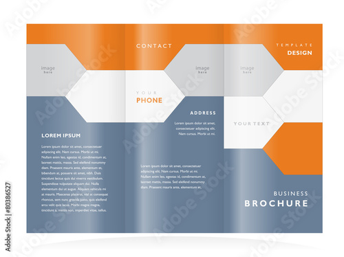 brochure design template vector trifold geometric abstract