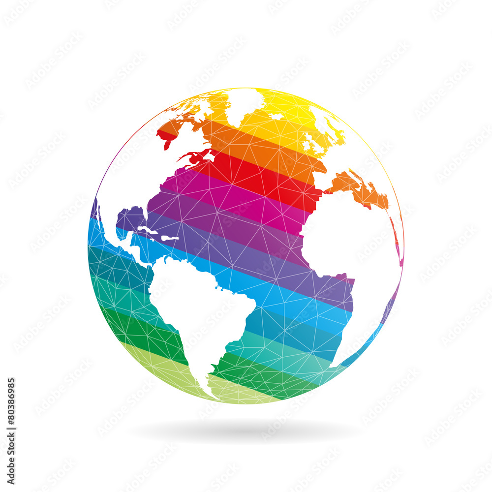 Geometric abstract earth globe sphere concept illustration Geometric abstract earth globe sphere concept illustration