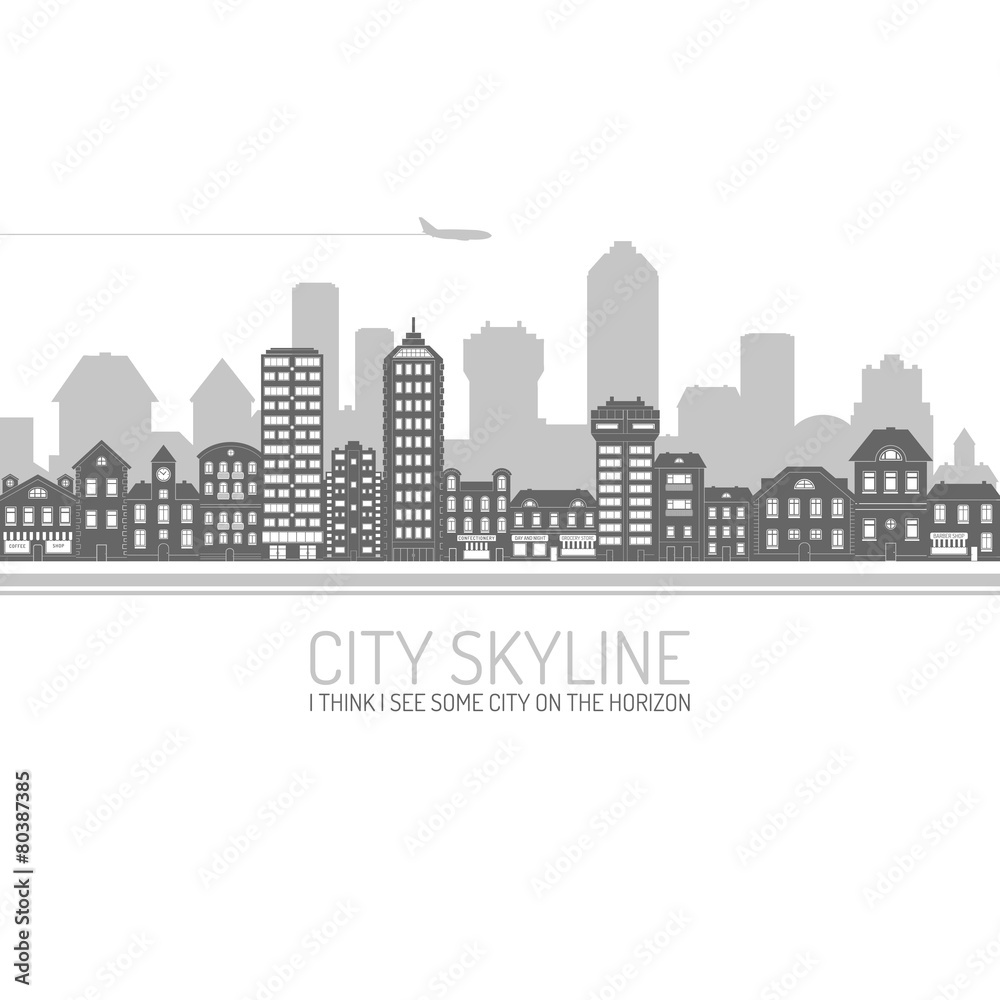 City Skyline Black