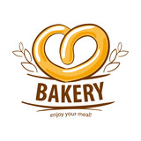 vector logo fresh pretzel bakery