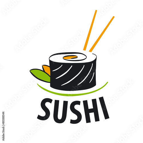 vector logo Japanese food sushi