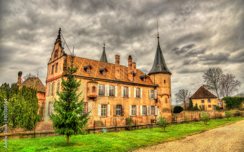 The Chateau d Osthoffen  a medieval castle in Alsace  France