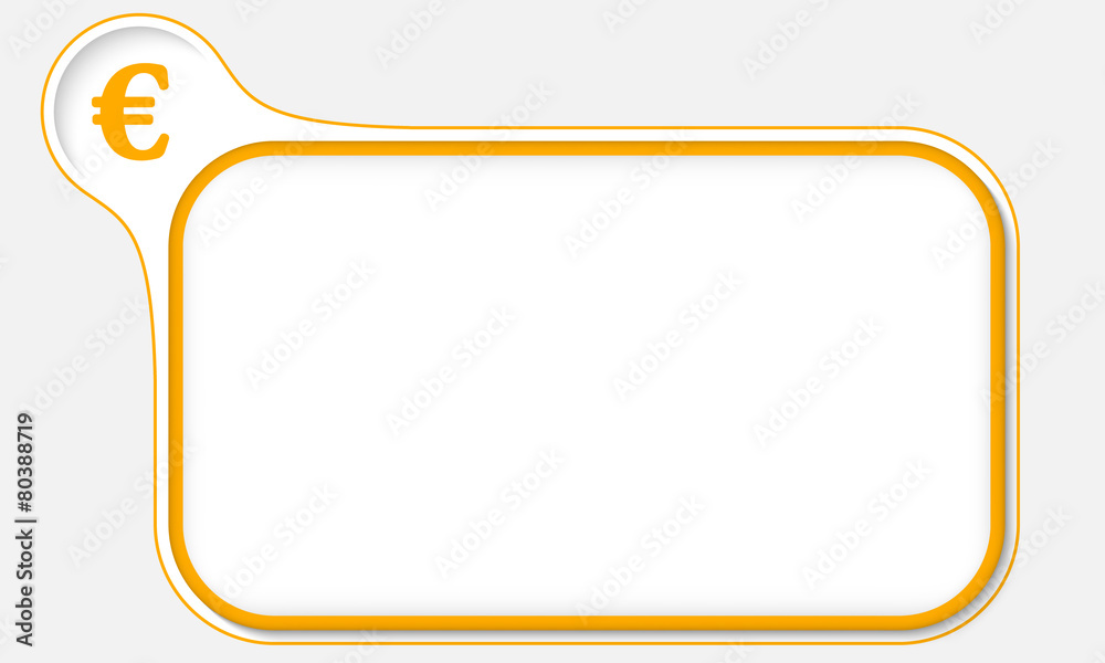 yellow frame for your text and euro symbol yellow frame for your text and euro symbol