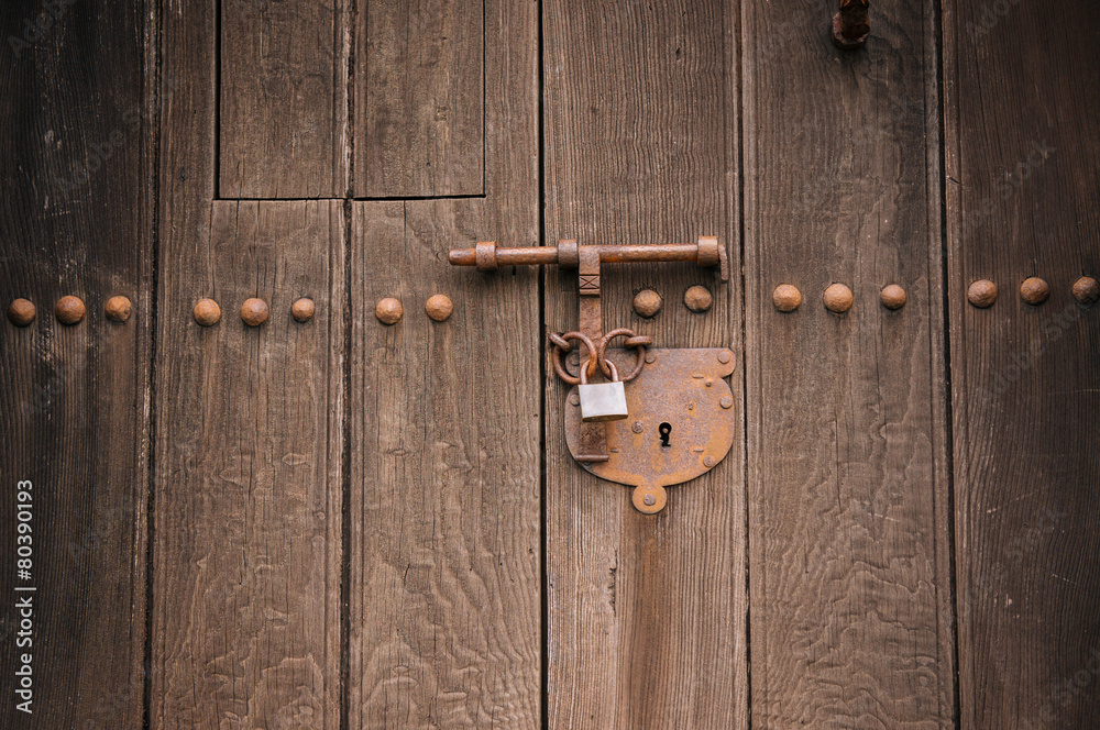 an old metal door handle knocker an old metal door handle knocker