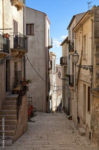 Old centre of Salemi, Sicily photo