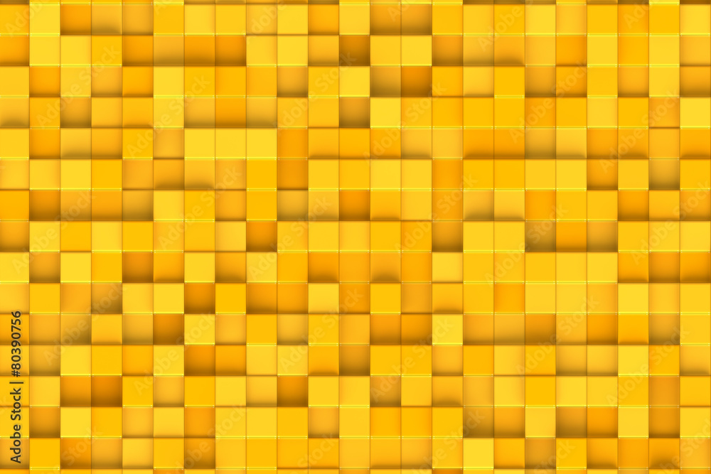 Abstract background, yellow cubes