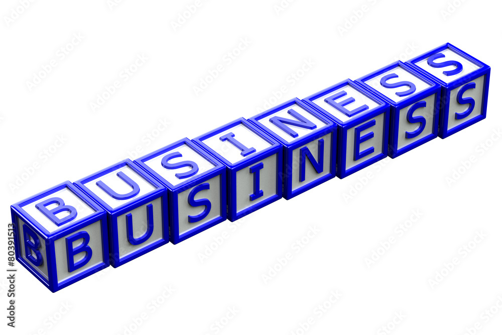 Blocks with word business isolated on white background Blocks with word business isolated on white background
