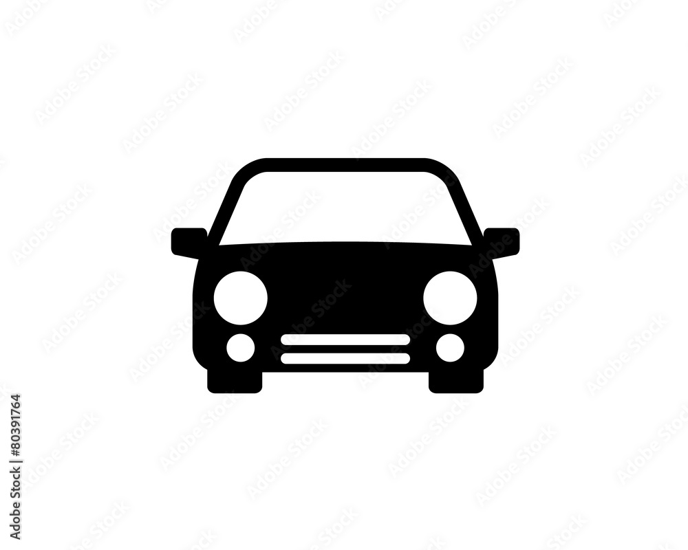 simple flat black car silhouette